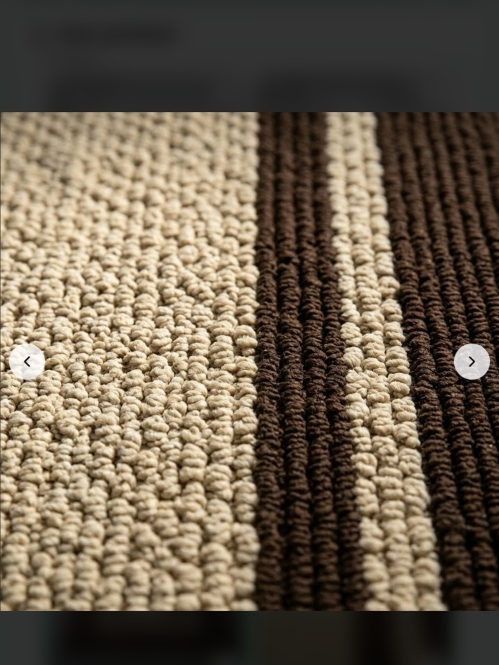 Brown and Cream Rectangular Accent Rug - Picture 3 of 8